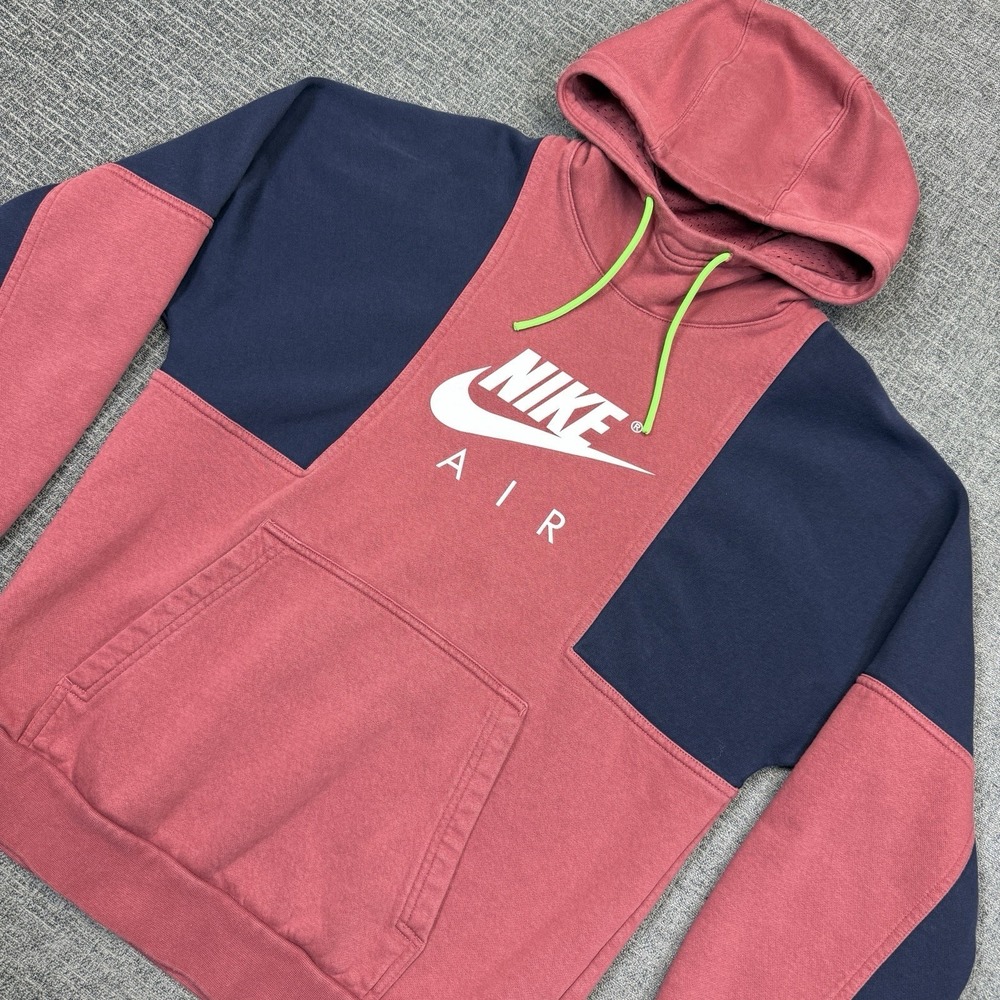 Nike Air Hoodie Mens Medium Colorblock Fleece Pullover Spellout Fear of Heights